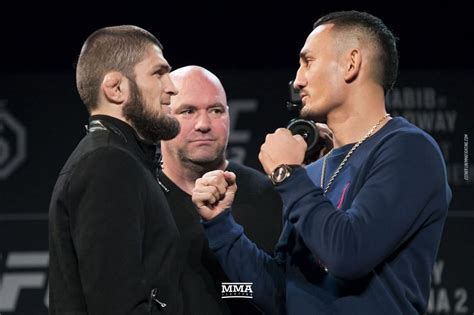 khabib vs holloway|Khabib, Holloway discuss matchup at UFC 223 press conference.